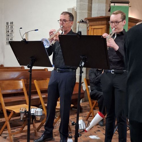 'Verleih uns Frieden gnädiglich' de Mendelsohn : François Rosat et Lucas Trottet (photo : M.Rey)