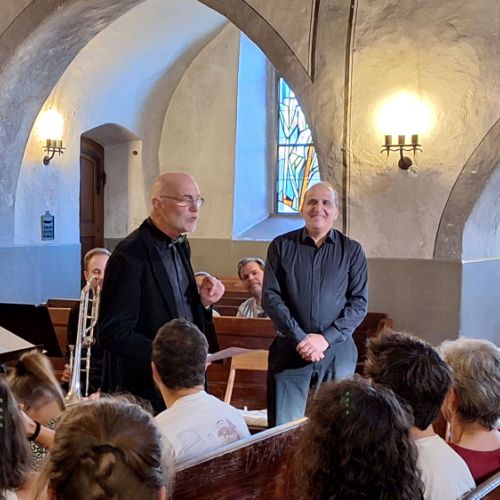 Remerciements du directeur musical Michel Burnand à Angiolino Delveccchio